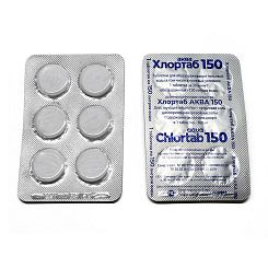 Самарово, Хлортаб АКВА 150, Дезинфицирующие таблетки для обеззараживания питьевой воды, блистер, 6 табл.